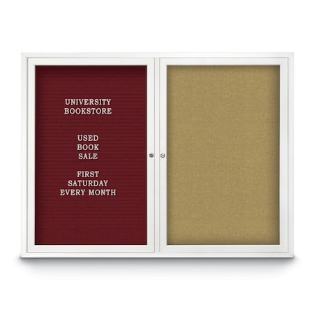 United Visual Products Corkboard, 60"x36", Deep Burgundy/Black UV405PLUS-BLACK-DBURGU